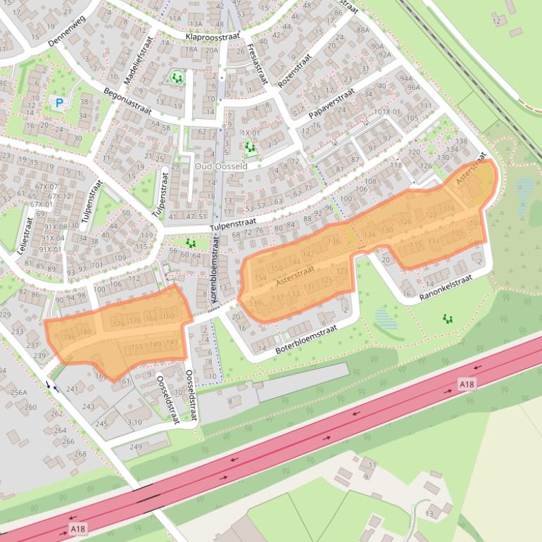 Kaart van postcodegebied 7004DS.