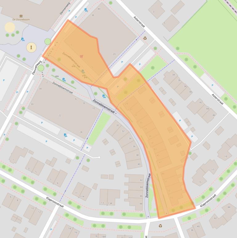 Kaart van postcodegebied 7004EA.