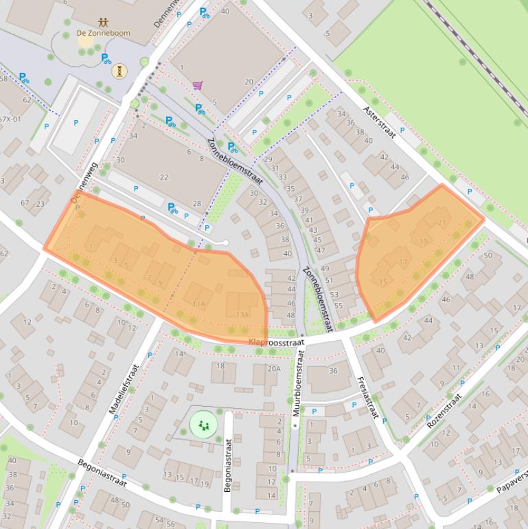 Kaart van postcodegebied 7004EG.