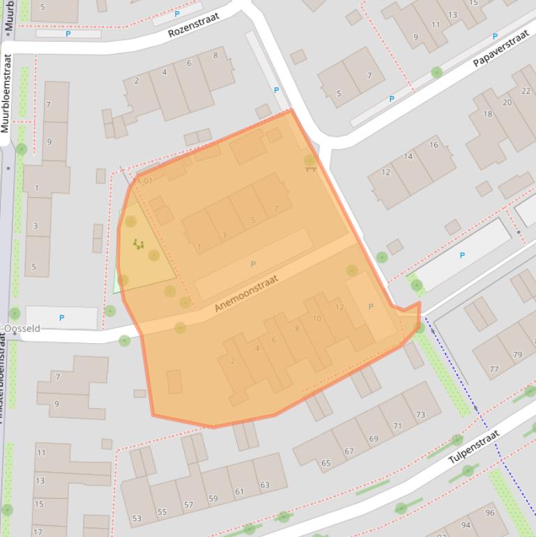 Kaart van postcodegebied 7004EK.