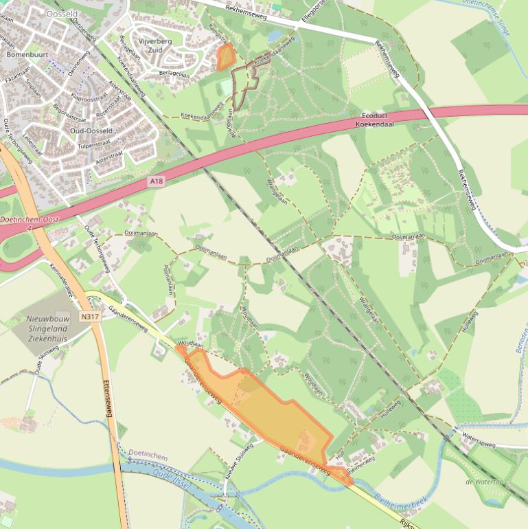 Kaart van postcodegebied 7004GJ.