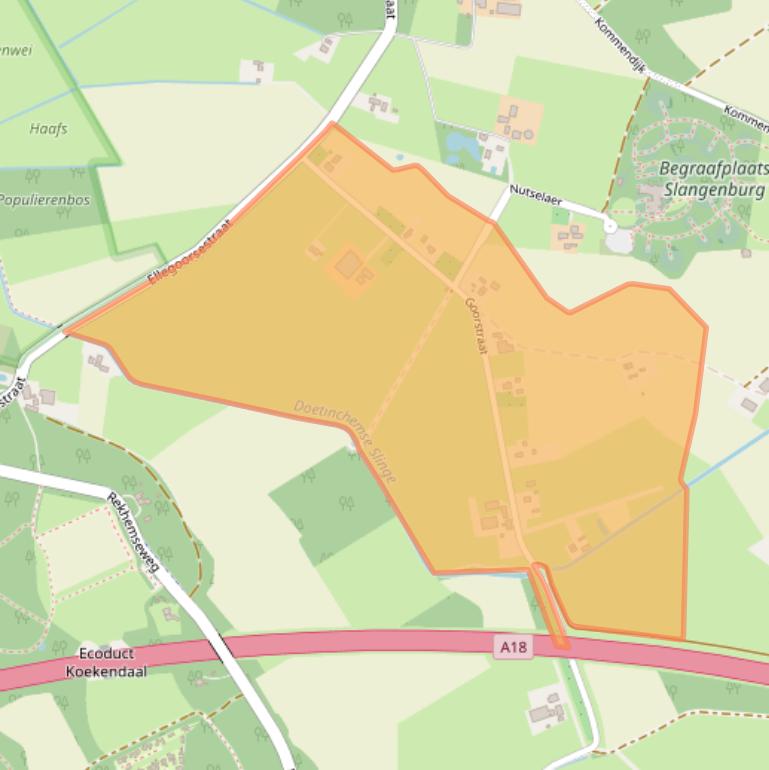 Kaart van postcodegebied 7004HG.