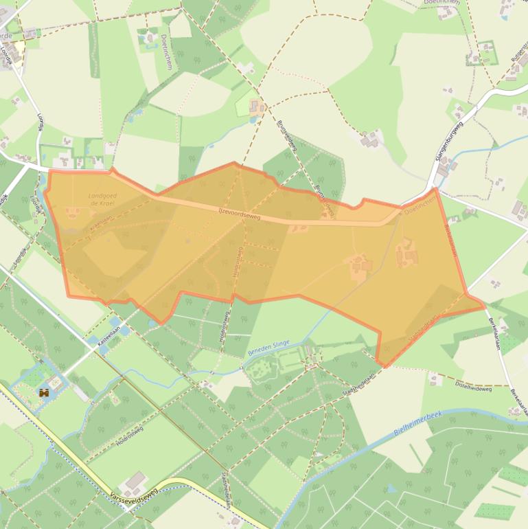 Kaart van postcodegebied 7004HX.