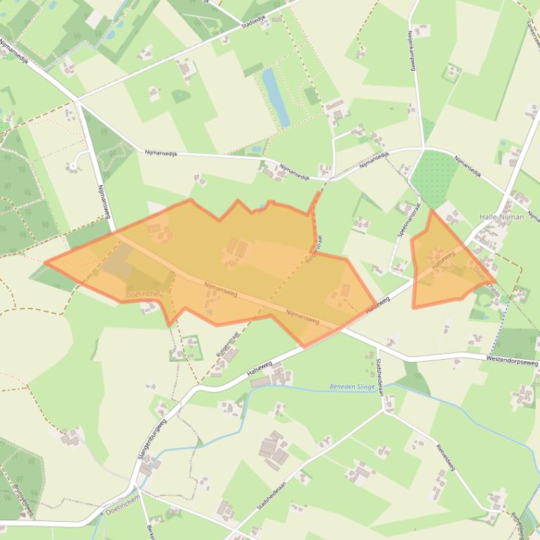 Kaart van postcodegebied 7004JB.