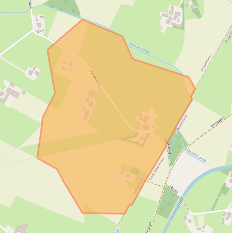 Kaart van postcodegebied 7004JG.