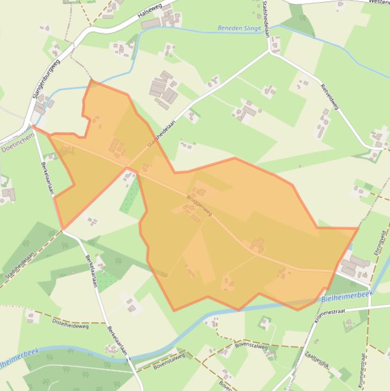 Kaart van postcodegebied 7004JH.