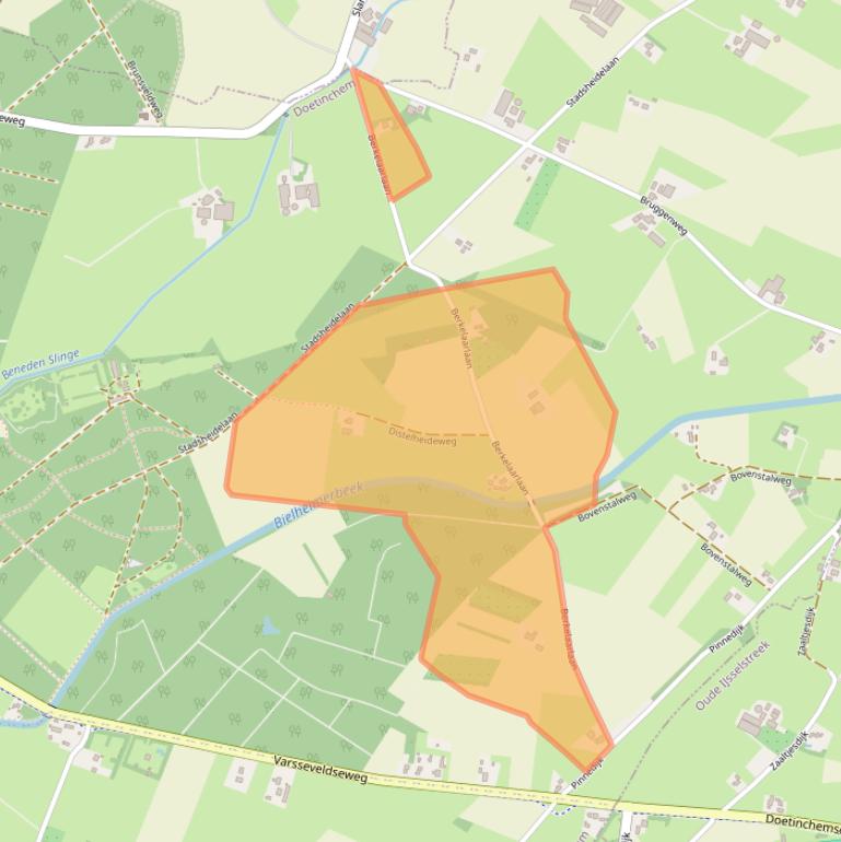 Kaart van postcodegebied 7004JJ.