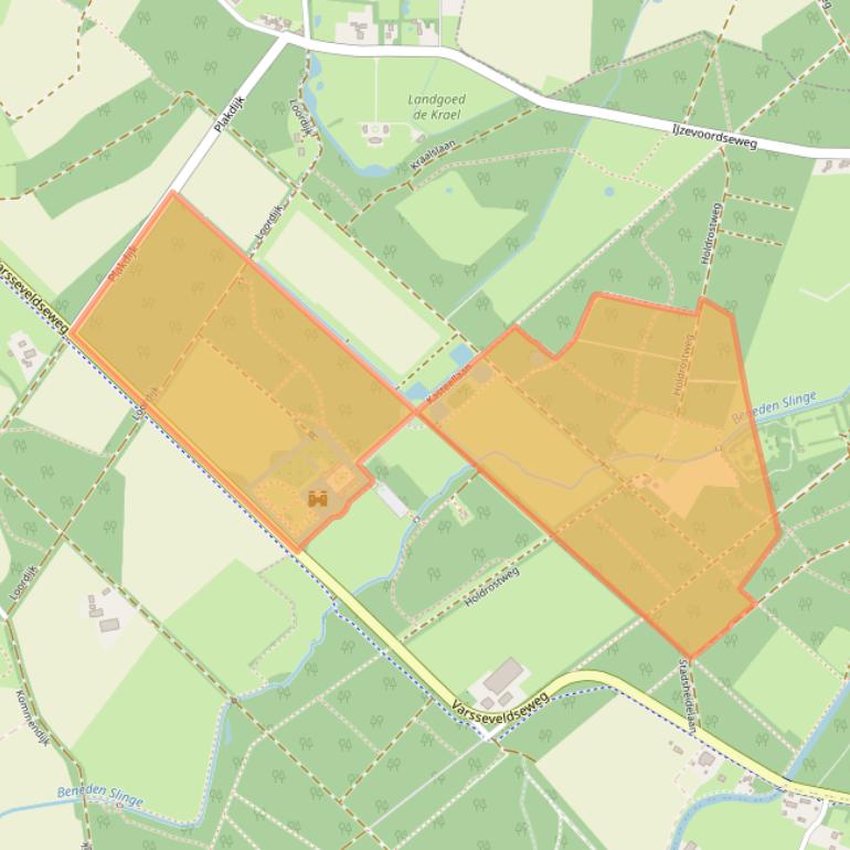Kaart van postcodegebied 7004JK.