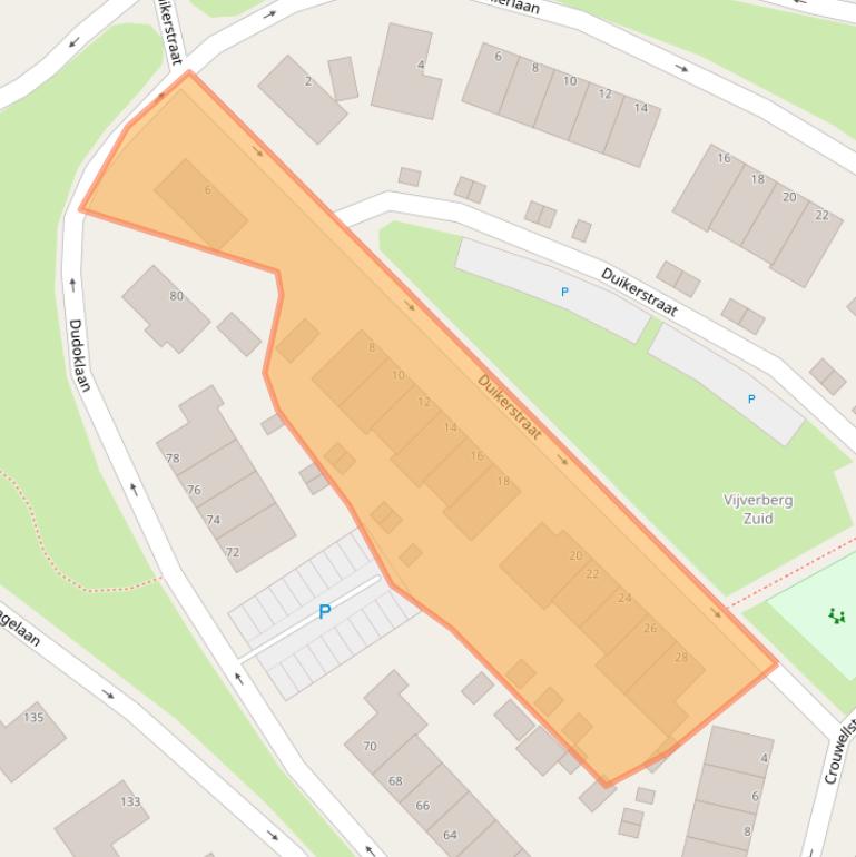 Kaart van postcodegebied 7004LC.