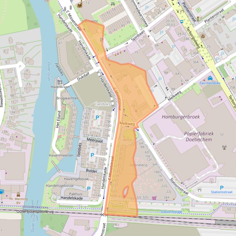 Kaart van postcodegebied 7005AA.