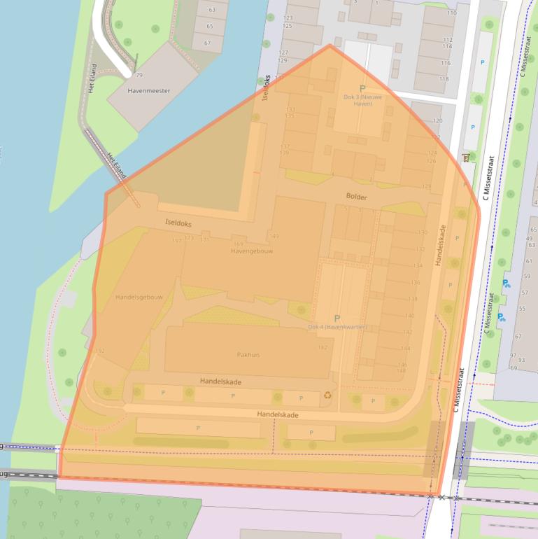 Kaart van postcodegebied 7005AB.