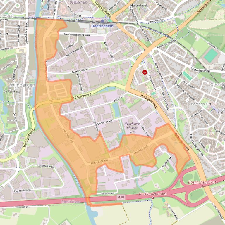 Kaart van postcodegebied 7005AG.
