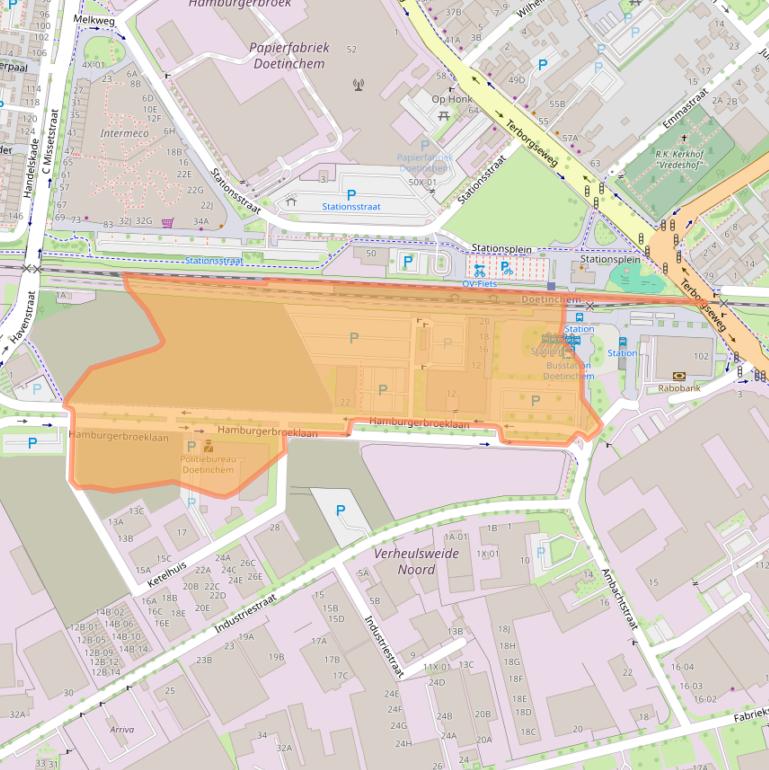 Kaart van postcodegebied 7005AJ.