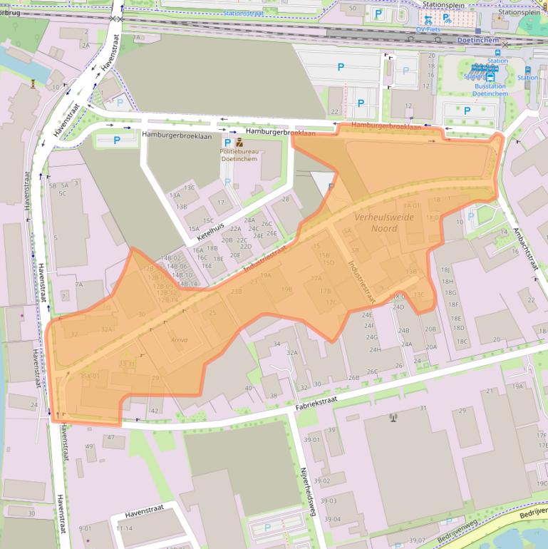 Kaart van postcodegebied 7005AN.