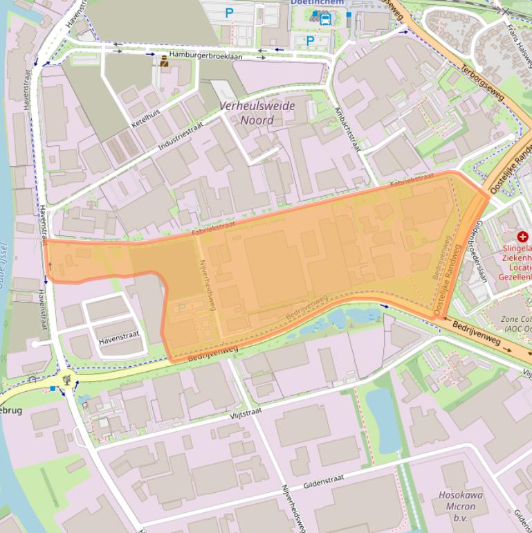 Kaart van postcodegebied 7005AP.