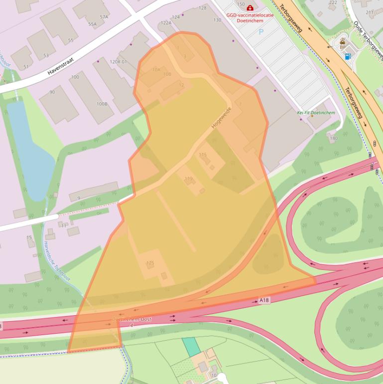 Kaart van postcodegebied 7005AV.