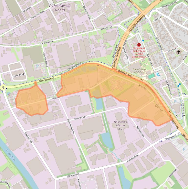 Kaart van postcodegebied 7005BN.