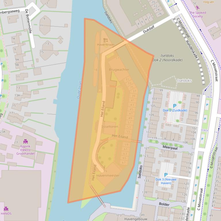 Kaart van postcodegebied 7005CV.