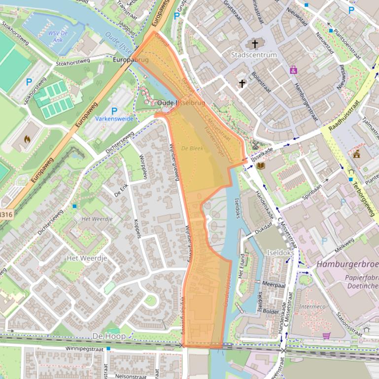 Kaart van postcodegebied 7006AH.