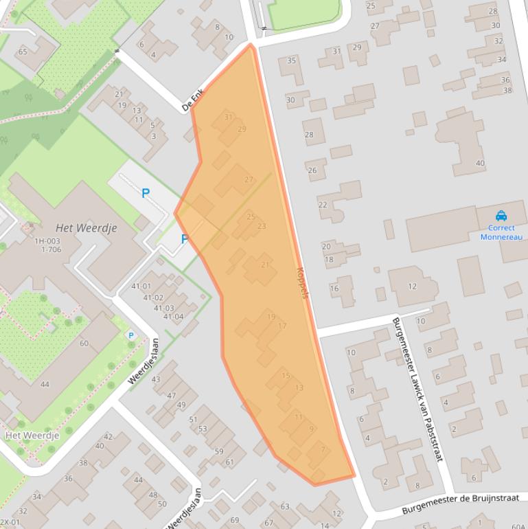 Kaart van postcodegebied 7006AN.