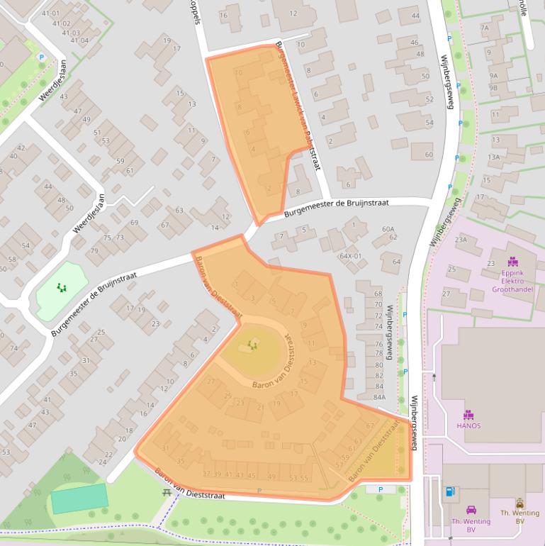 Kaart van postcodegebied 7006AP.