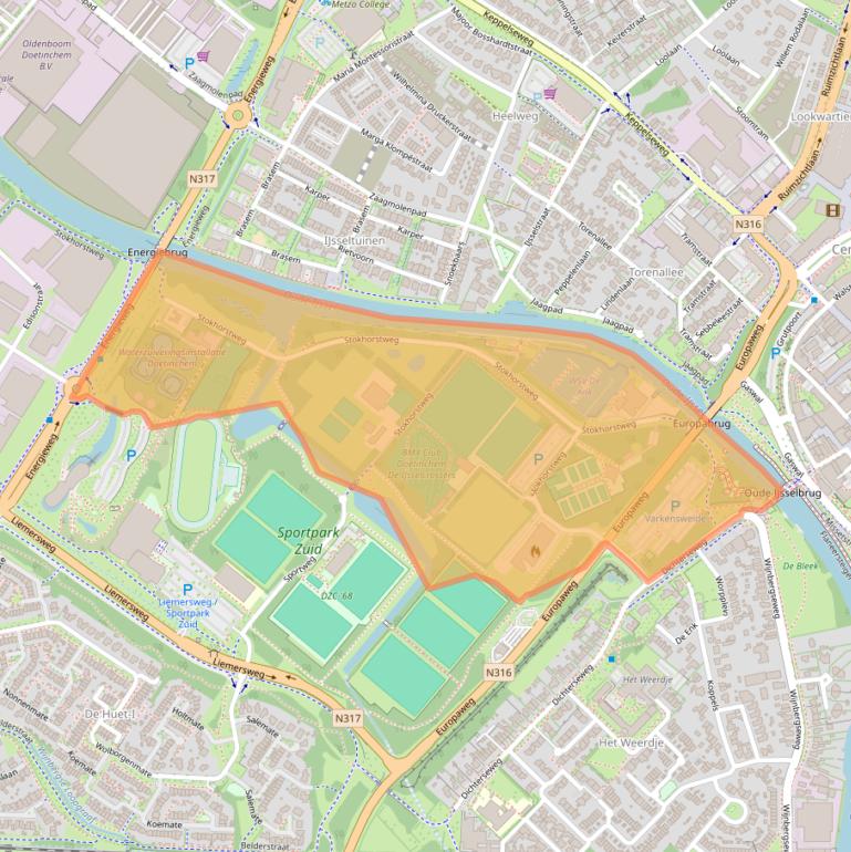 Kaart van postcodegebied 7006GA.