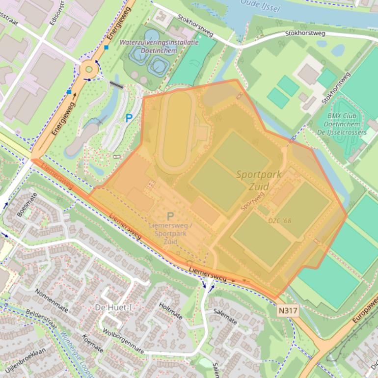Kaart van postcodegebied 7006GJ.