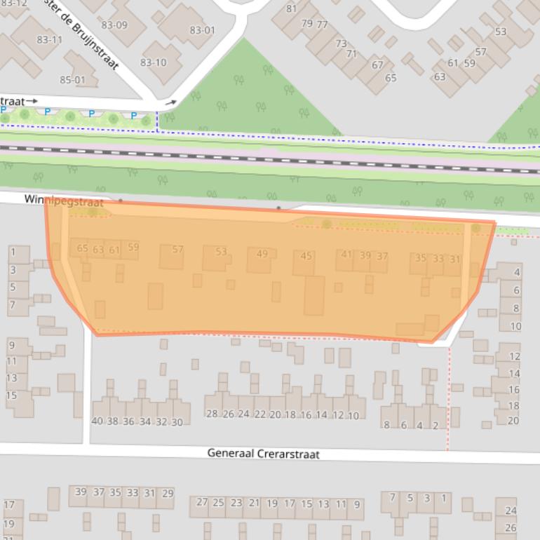 Kaart van postcodegebied 7007AG.