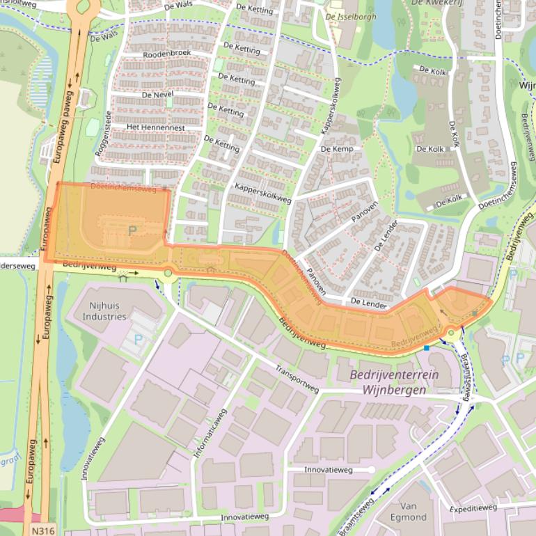 Kaart van postcodegebied 7007CB.