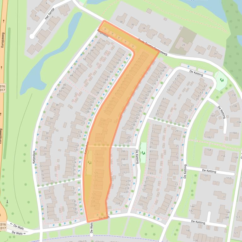 Kaart van postcodegebied 7007DE.