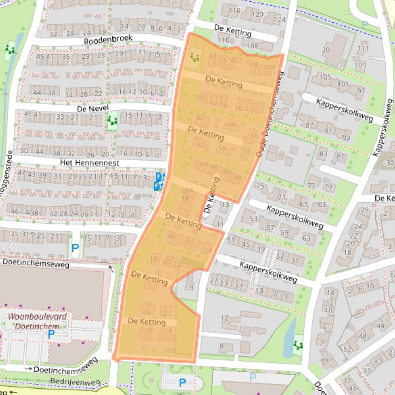 Kaart van postcodegebied 7007DH.