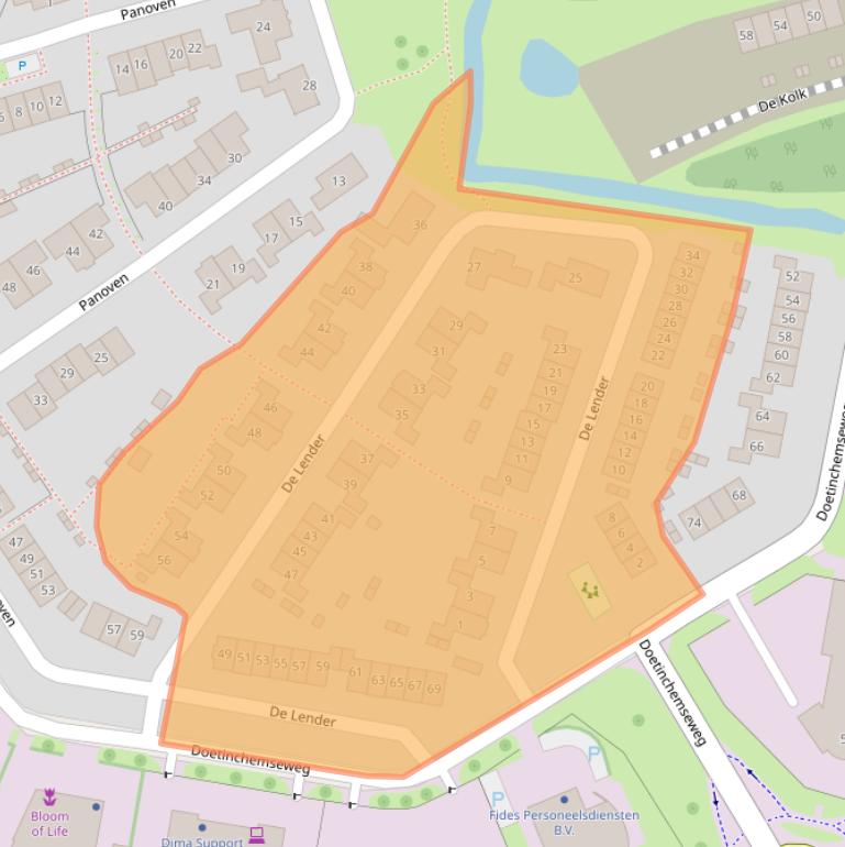 Kaart van postcodegebied 7007DX.