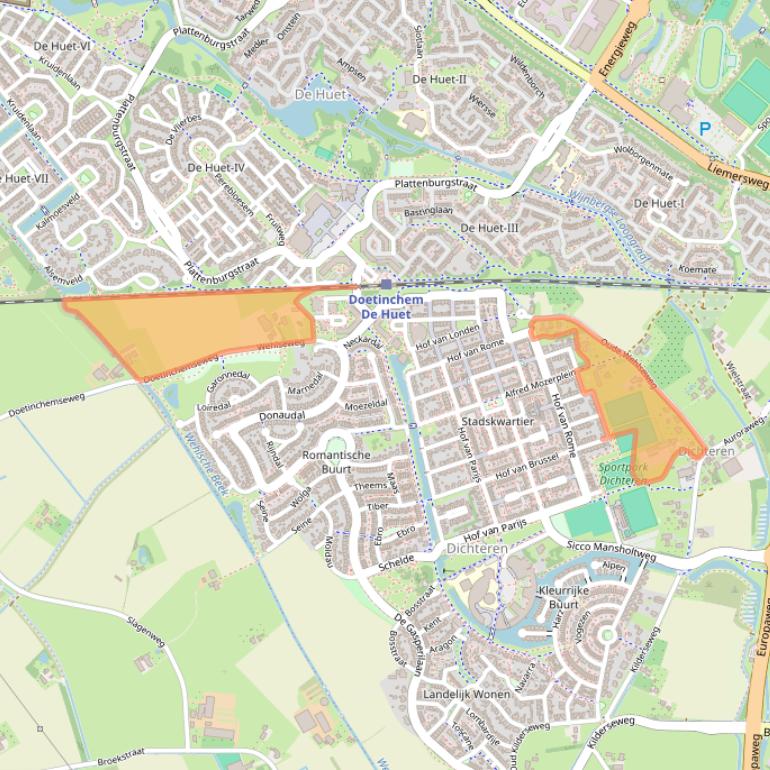 Kaart van postcodegebied 7007GE.
