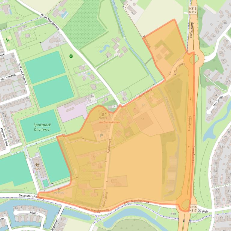 Kaart van postcodegebied 7007GZ.