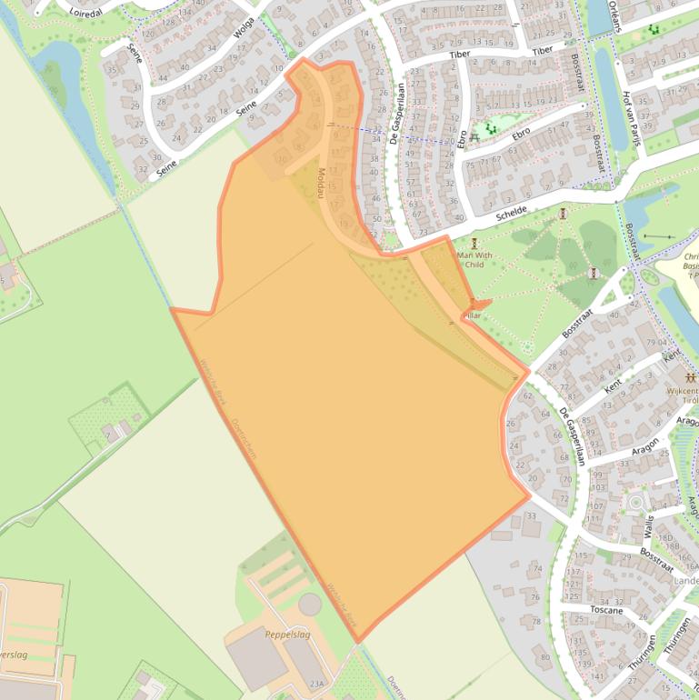Kaart van postcodegebied 7007MT.