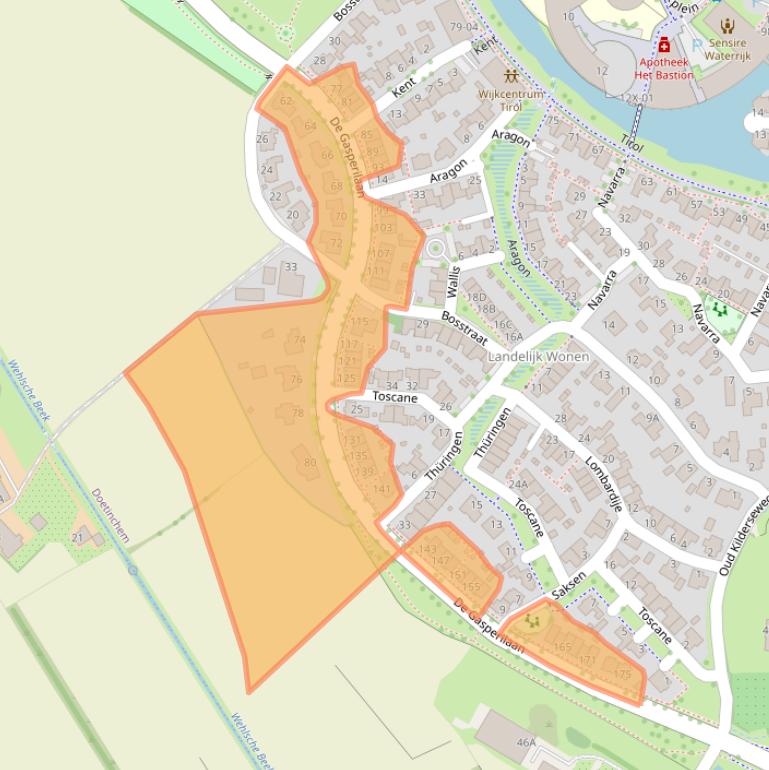 Kaart van postcodegebied 7007MV.