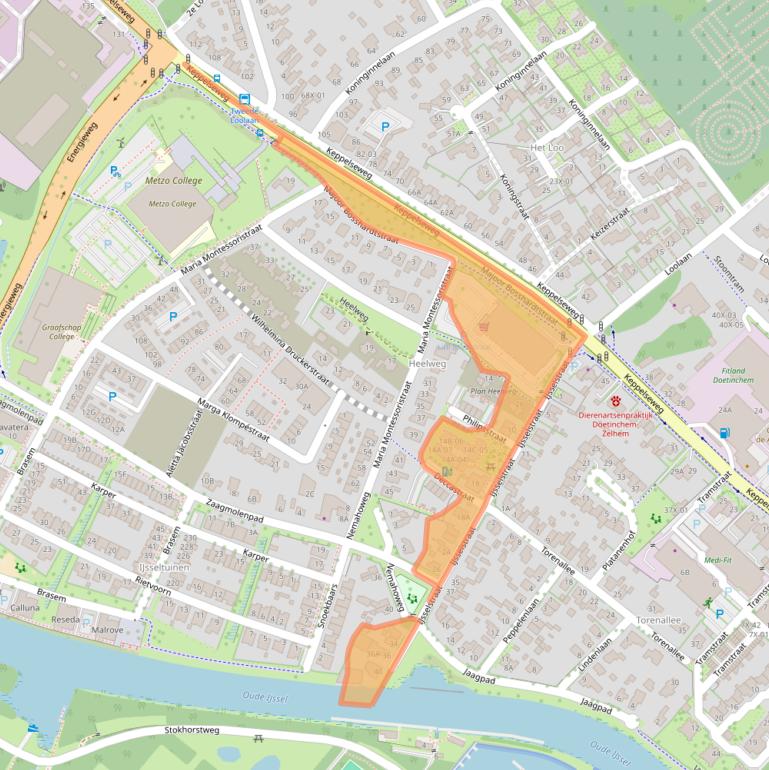 Kaart van postcodegebied 7008AA.