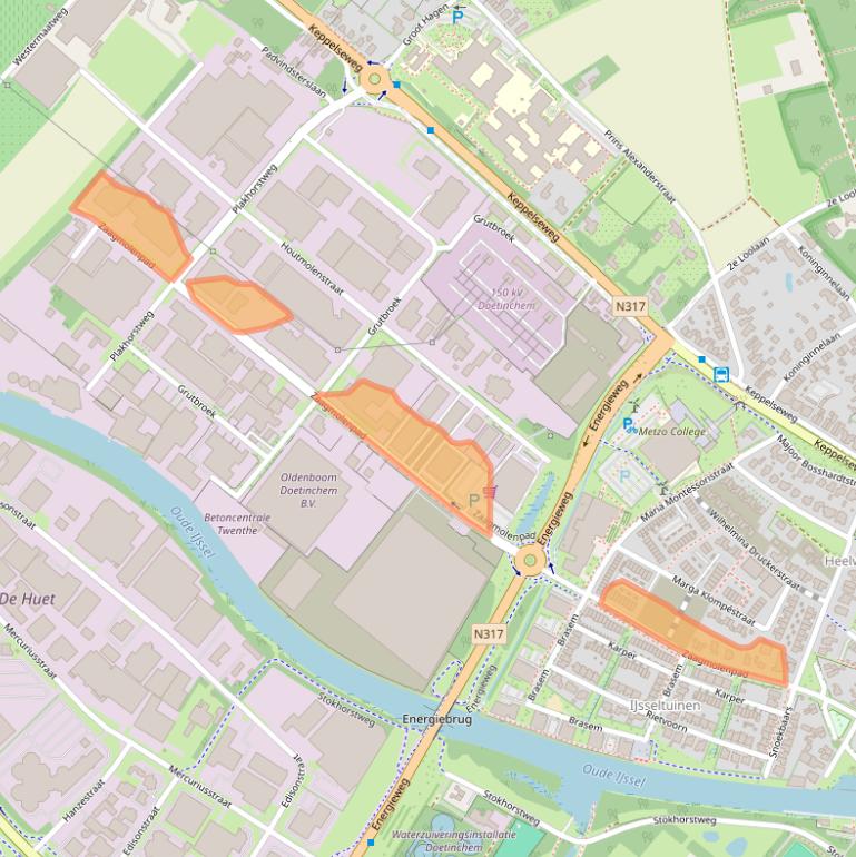 Kaart van postcodegebied 7008AJ.