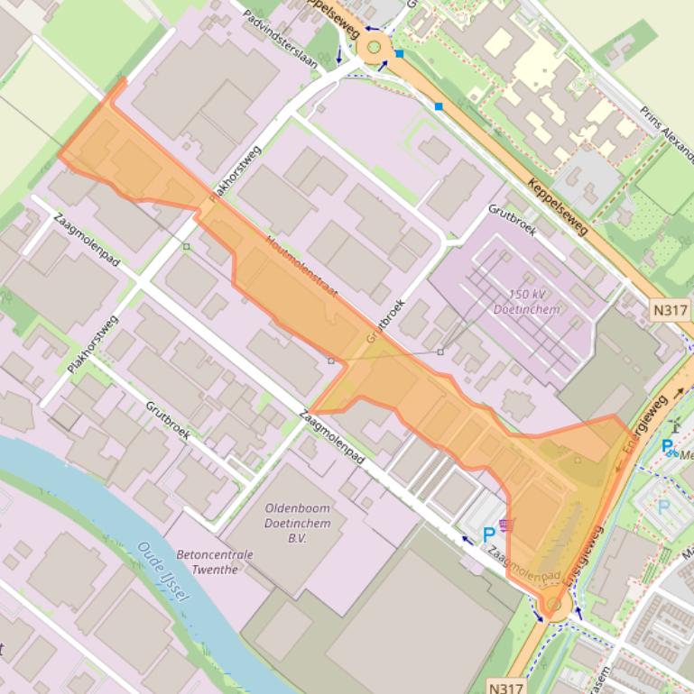 Kaart van postcodegebied 7008AP.