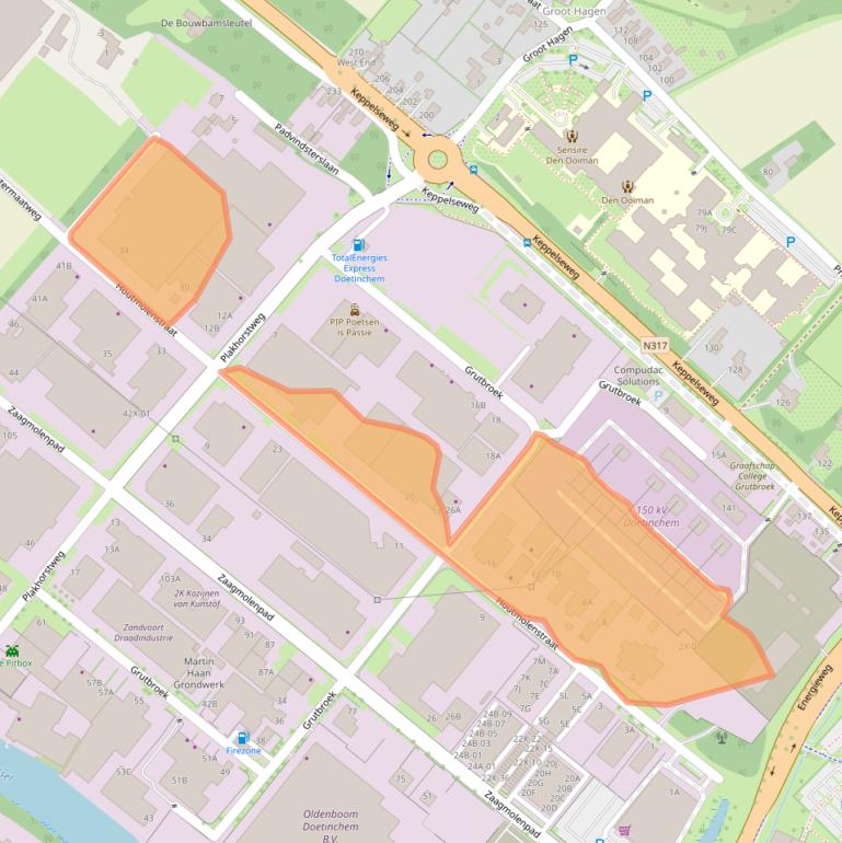 Kaart van postcodegebied 7008AR.