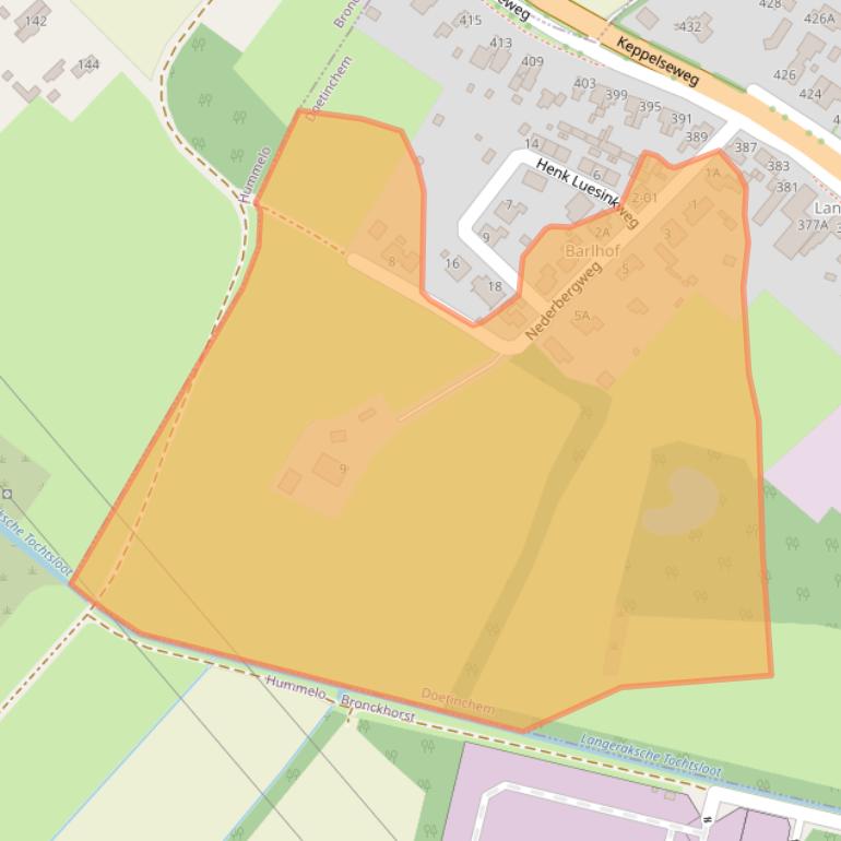 Kaart van postcodegebied 7008AZ.