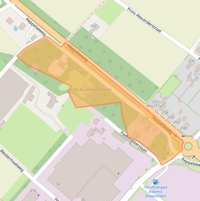 Kaart van postcodegebied 7008BB.