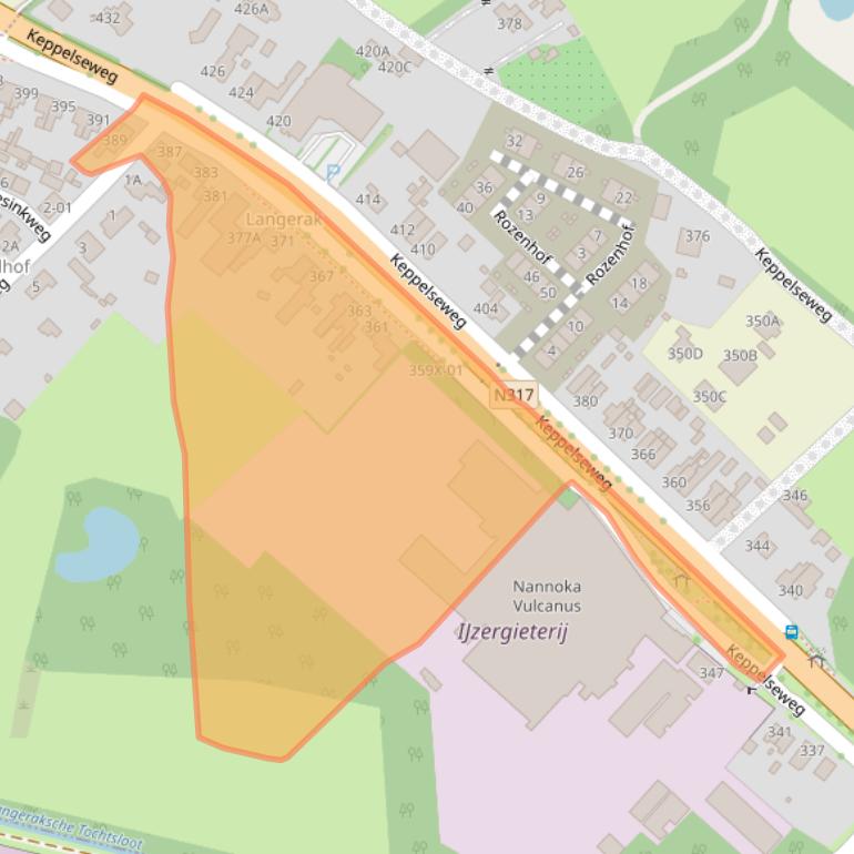 Kaart van postcodegebied 7008BD.