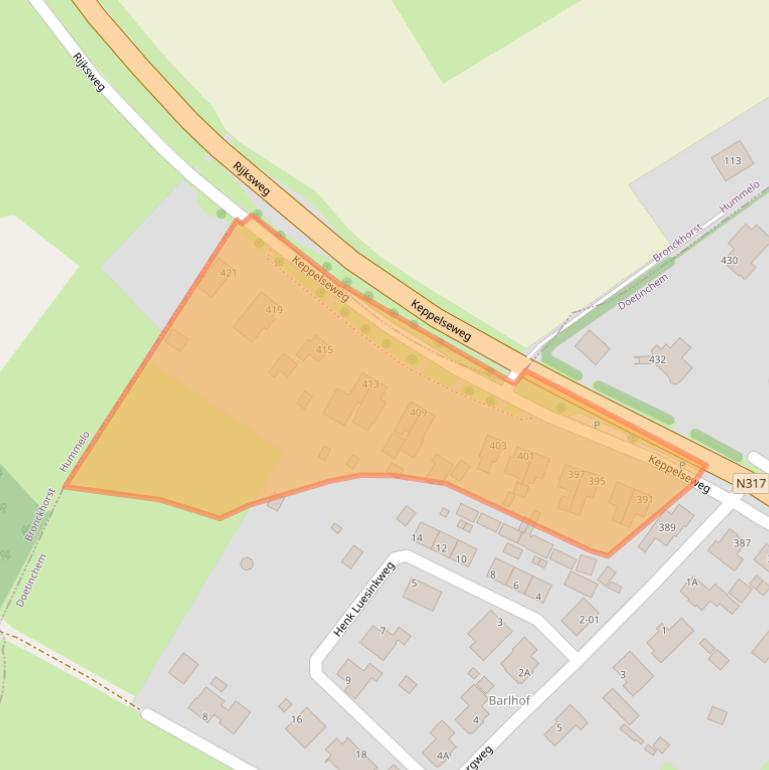 Kaart van postcodegebied 7008BE.