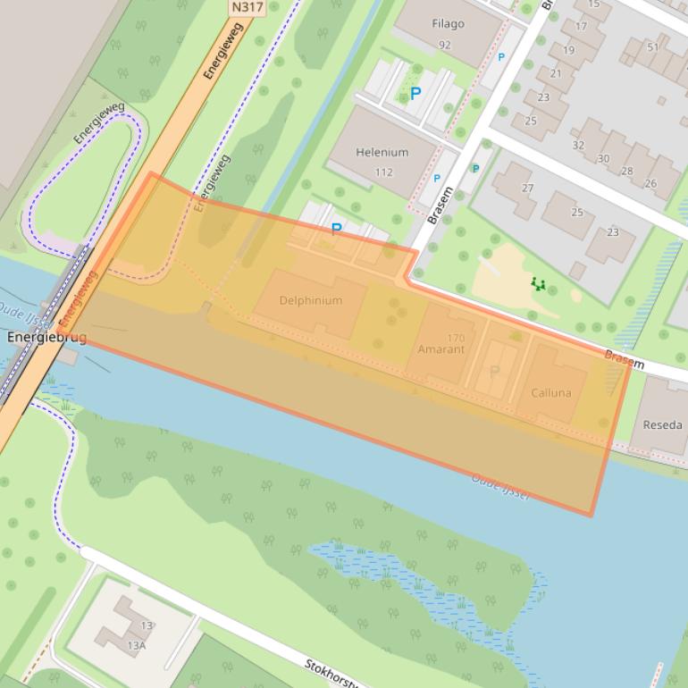 Kaart van postcodegebied 7008BN.