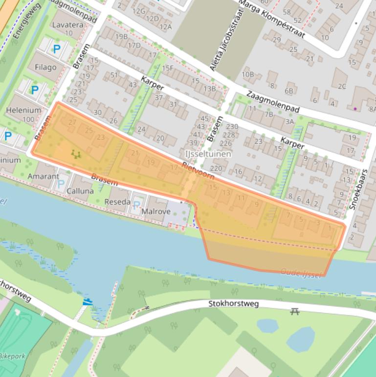 Kaart van postcodegebied 7008BV.