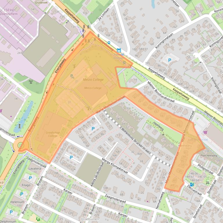 Kaart van postcodegebied 7008CA.