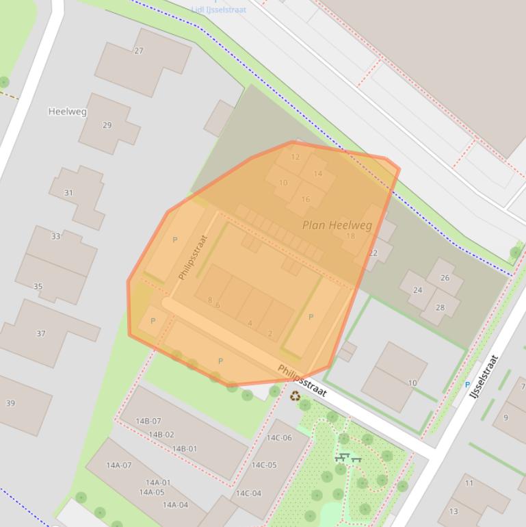 Kaart van postcodegebied 7008CJ.