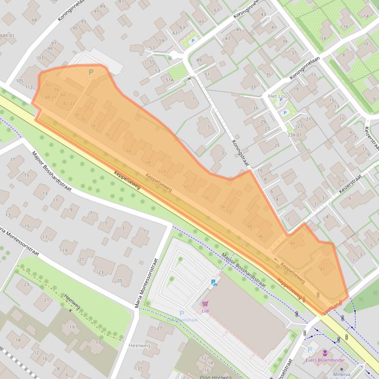 Kaart van postcodegebied 7009AA.