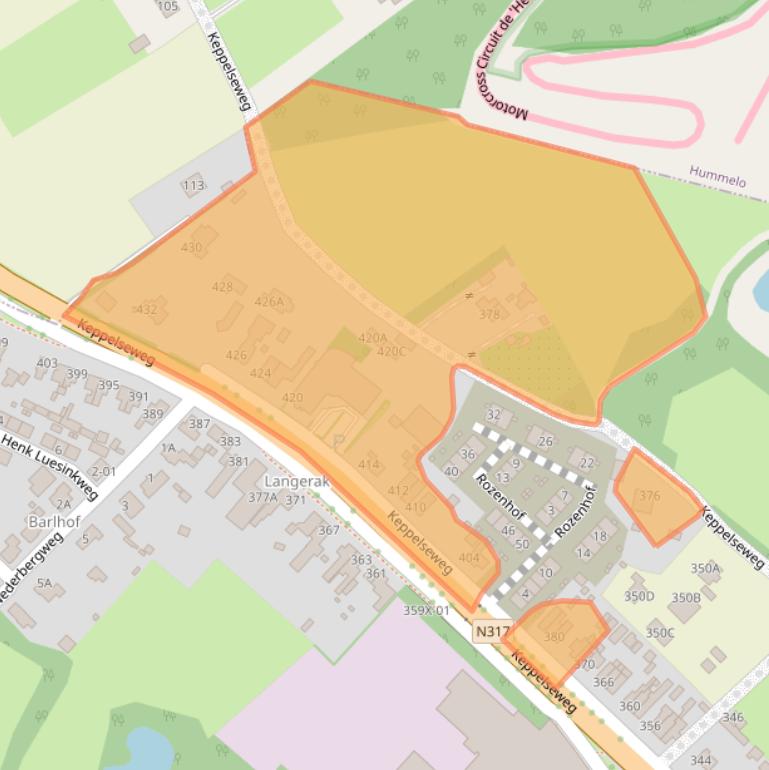 Kaart van postcodegebied 7009AE.